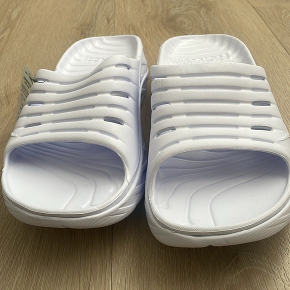 HOKA One One unisex Ora Recovery Slide White Slip On Sandals Slippers - Picture 4 of 8